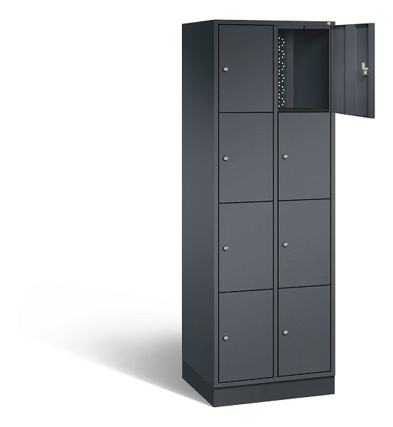 C+P Schließfachschrank Intro, H1950xB620xT490mm, Farbe: Schwarzgrau, 8470-201 S10033