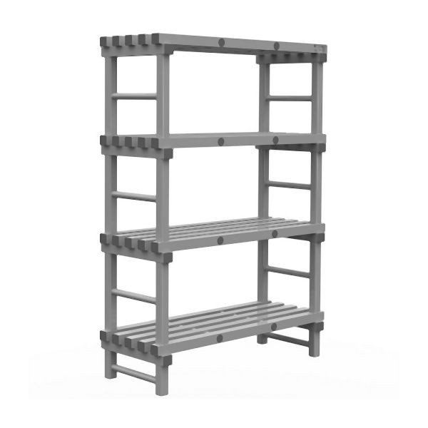 REA Grey Euro-Regal 1200(L)x500(T)x1750(H)mm mit 4 Ständern, 308.251