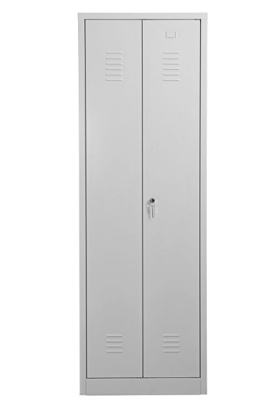 Gürkan Putzmittelschrank, 50 x 60 x 180 cm, Verkehrsweiß, EU Zylinderschloss, links 4 Fächer, CLC/HD.1860, 112296