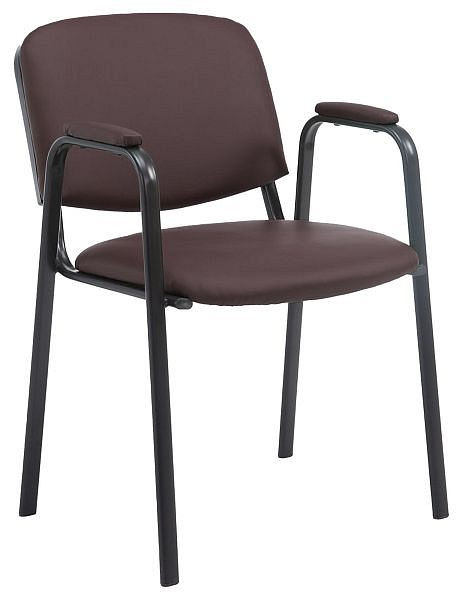 CLP Besucherstuhl Ken PRO Kunstleder, braun, 151796103