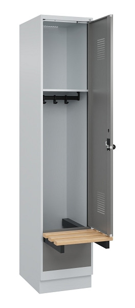 C+P Spind Evolo PLUS, 1 Abteile, 1950x400x815mm, 7035/0004, Drehriegel, 049040-12 S10014