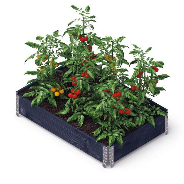 upyard Hochbeet Palettenrahmen 15mm, Größe: 120 x 80 cm, Farbe schwarz, 160120X80X15S