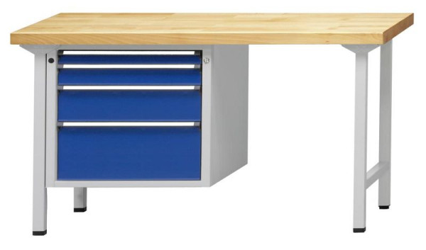 ANKE Werkbänke Kombiwerkbank, Modell 709 V, 1500 x 700 x 840 mm, RAL 7035/5010, KSP 40 mm, 410.228