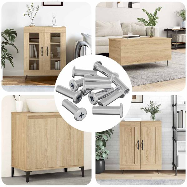 vidaXL Sicherungsmutter 2857-teilig Silber Stahl, 864564