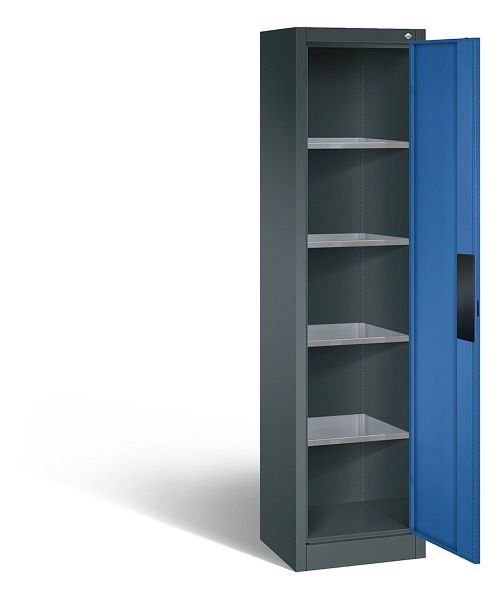 C+P Werkzeugschrank Acurado, H1950xB502xT400mm, Farbe: Anthrazitgrau / Enzianblau, Muldengriff, 8900-052 S10087