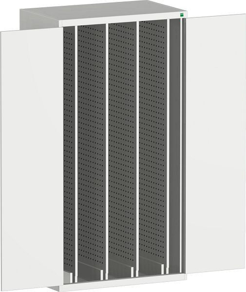 bott cubio Vertikalauszugsschrank bestückt mit 2 perfo-Auszüge BxTxH: 1050 x 650 x 2000 mm, RAL 7035, 40301007.16V