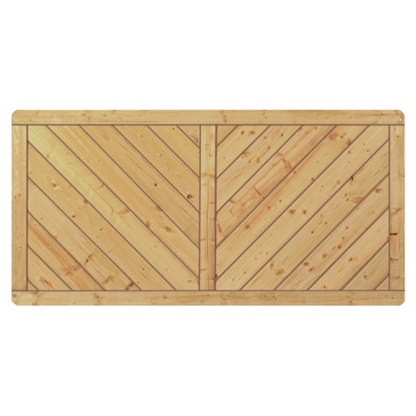 T&J CLASSIC-Serie-Diagonal, Zaunelement 180 x 90 cm, kdi-grün, Rahmen 40/70 mm, Profilbretter 16/118 mm, 27924