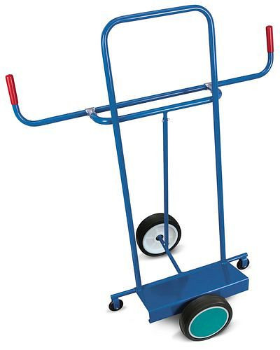 DENIOS classic-line Plattenkarre DENIOS classic-line, Stahl, Vollgummireifen, 2 Stützrollen, Schaufel 500x200mm, 250kg, 258219