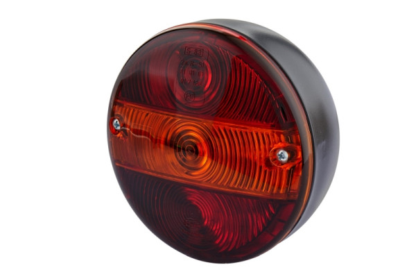 HELLA Heckleuchte, Glühlampe, 12V, Anbau/geschraubt, Lichtscheibenfarbe: rot/gelb, Stecker: Flachstecker, links/rechts, 2SD 001 685-307