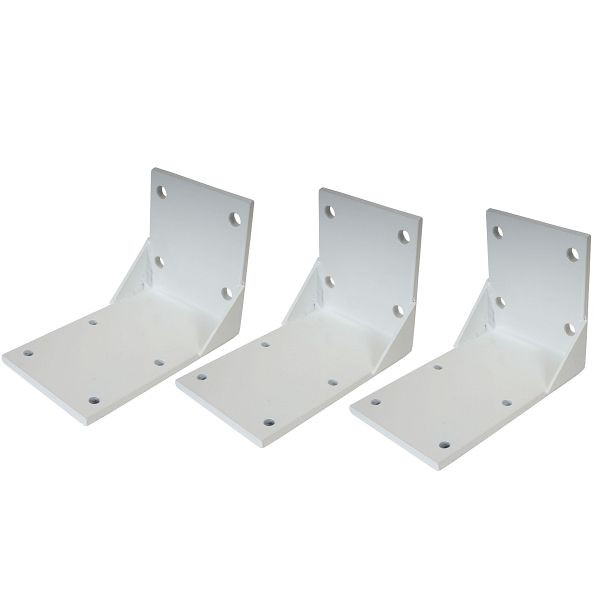 Mendler 3er-Set Deckenadapter für Kassetten-Markise T124, Deckenmontage Halterung Adapter, weiß, 34297+34297+34297