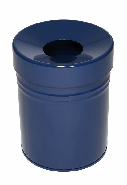 TKG Abfallbehälter FIRE EX mit gleichfarbigem Deckel Blau, Ø 295 x H 370 mm, 377021