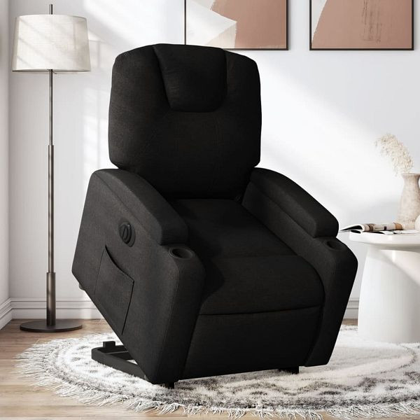 vidaXL Relaxsessel mit Aufstehhilfe Elektrisch Schwarz Stoff, 3204394