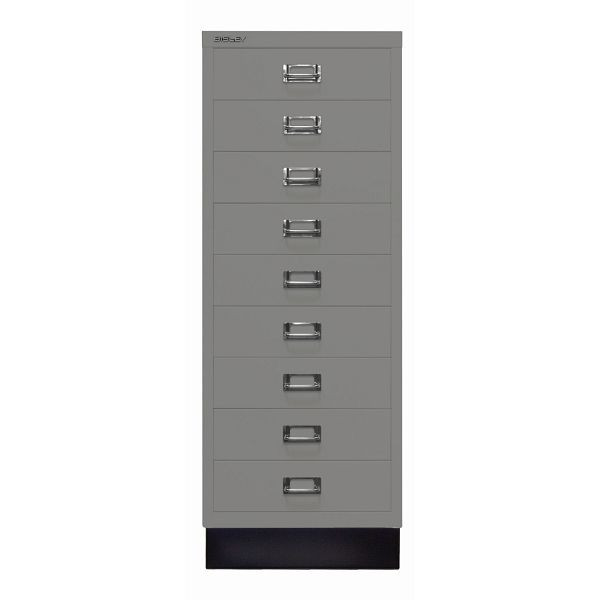 Bisley MultiDrawer™, Inkl. Sockel, DIN A3, 9 Schubladen, 649 slate, L39A39S649