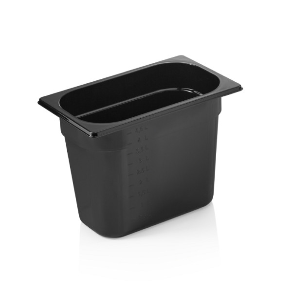 WAS GN Behälter GN 96 BLACK 1/4-200 mm, schwarz, Polycarbonat, 9614200