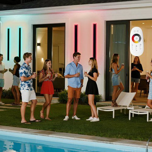 VEVOR 2er-Pack 100 cm RGB-Außenwandleuchten, 2700K-6000K, IP65, rostfrei, dimmbar, für Haus, Veranda, Garten, HWBDDRGBDDKDX2JGW001V7