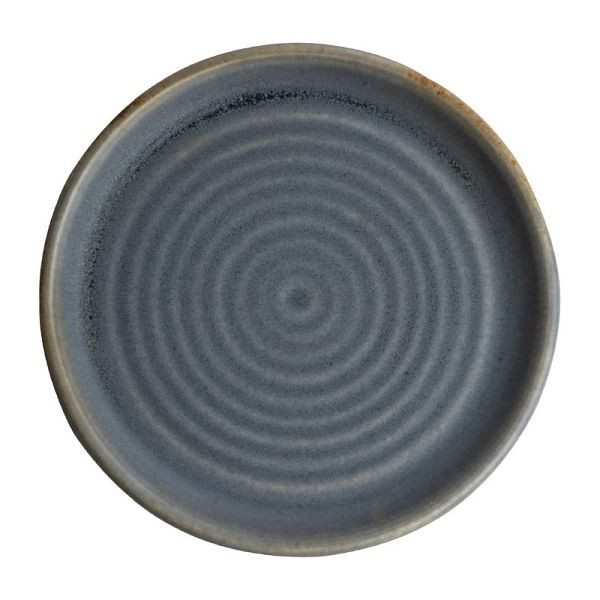 Olympia Canvas runder Teller mit schmalem Rand granit-blau 18cm, VE: 6 Stück, FA302