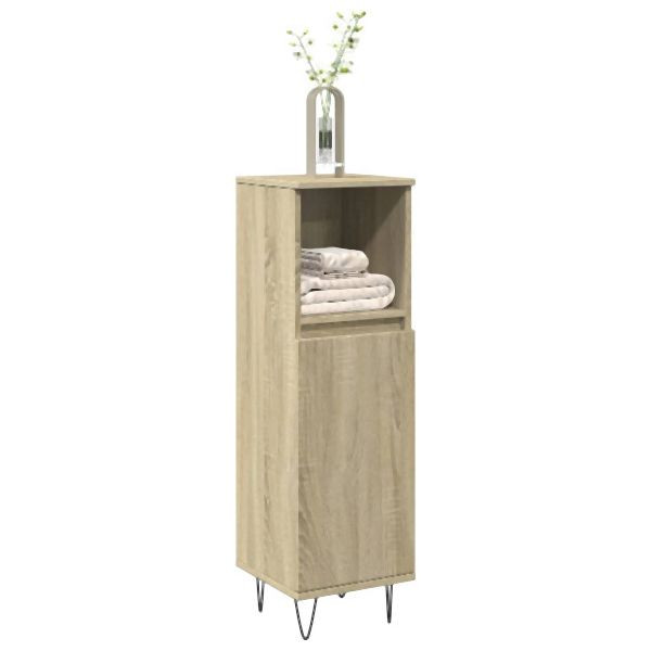 vidaXL Badschrank Sonoma-Eiche 30x30x100 cm Holzwerkstoff, 849671