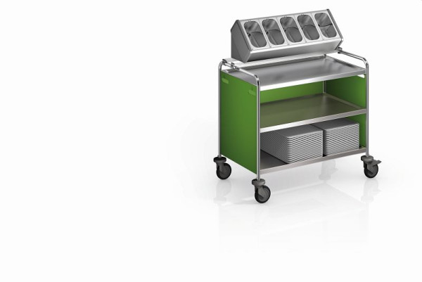 B.PRO CAT 5 Besteckaufsatz mit 5 herausnehmbaren Besteckbehältern, Behälter: GN 1/4-150 aus Edelstahl, 574772
