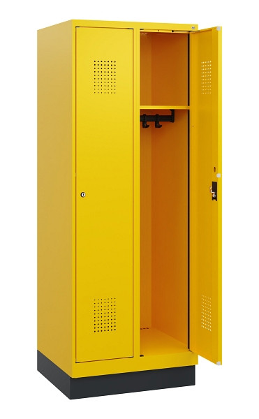 C+P Spind Evolo PLUS, Sockel, 2 Abteile, 1630x600x500mm, 1023/1023, Zylinderschloss, 0490205-20 S10049