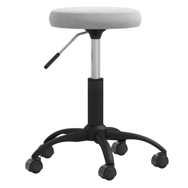 vidaXL Massagehocker Samt Hellgrau, 3085738, 8720286727218