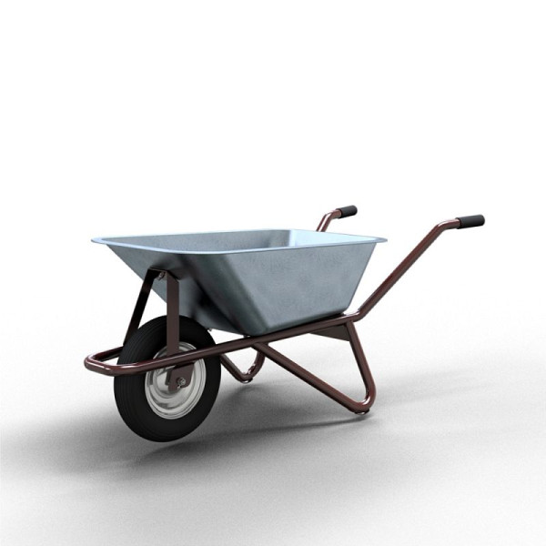 STEIN HGS Schubkarre Polier Typ 25, mit Muldenstütze und Luftrad, 80609.0002