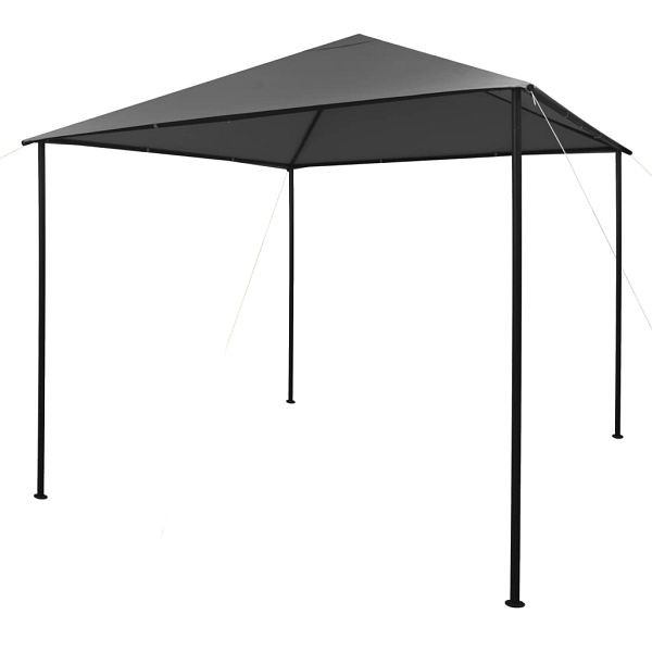 vidaXL Pavillon 3x3 m Anthrazit Stoff und Stahl 180 g/m², 312240