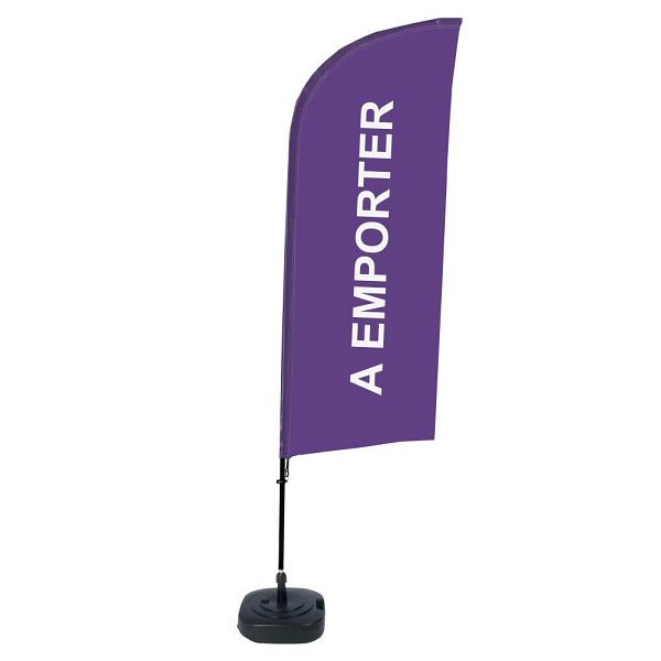 Showdown Displays Beachflag Alu Wind Komplett-Set Take Away Violett Französisch, BFAW310-WT21-I596