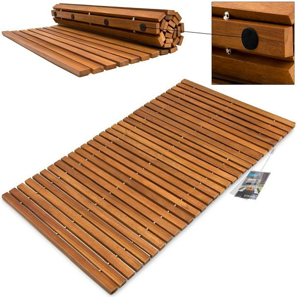 casaria Badematte 76x50cm Akazie FSC, edles Design, 102911, 4251779113828