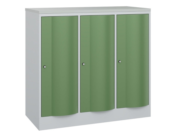 C+P Garderobenschrank Resisto, H1077xB1148xT540mm, 7035/6011, 8271-372 S10131