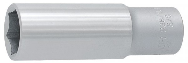 Unior Sechskant-Steckschlüssel mit Innenvierkant-Antrieb 3/8", lang, 10 mm, 612038