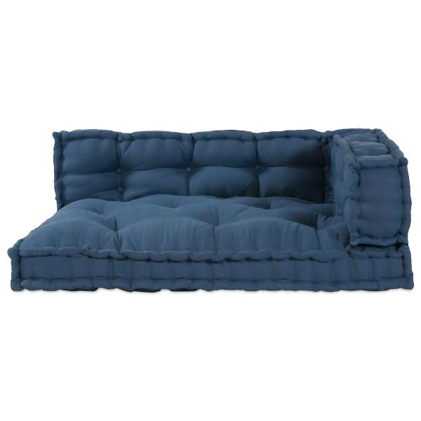 vidaXL Pallet Sofa Kissen mit Arm- und Rückenstütze - Blaues Stoff, 4019095