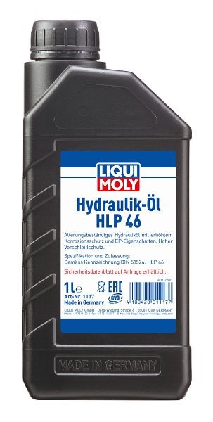 LIQUI MOLY Hydrauliköl HLP 46, Kanister Kunststoff, VE: 1 Liter, 1117