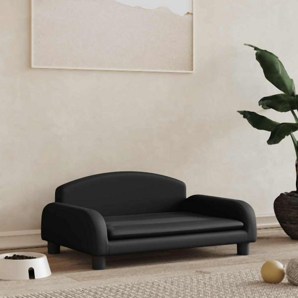 vidaXL Hundebett Schwarz 70x45x30 cm Kunstleder, 171965