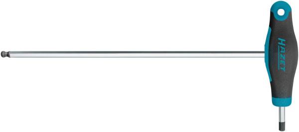 Hazet Schraubendreher, mit T-Griff, Innen-Sechskant Profil, 5 mm, Sechskant-Klinge, Mit Kugelkopf, 829KK-5