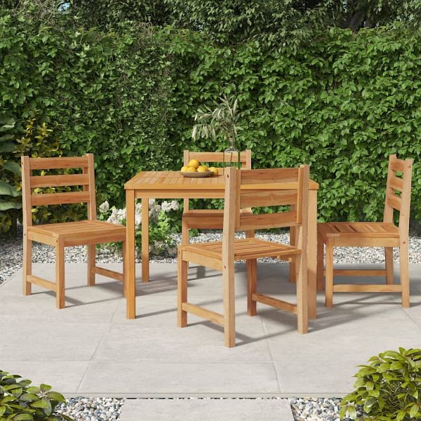 vidaXL 5-teilig Garten-Essgruppe Massivholz Teak, 3157180