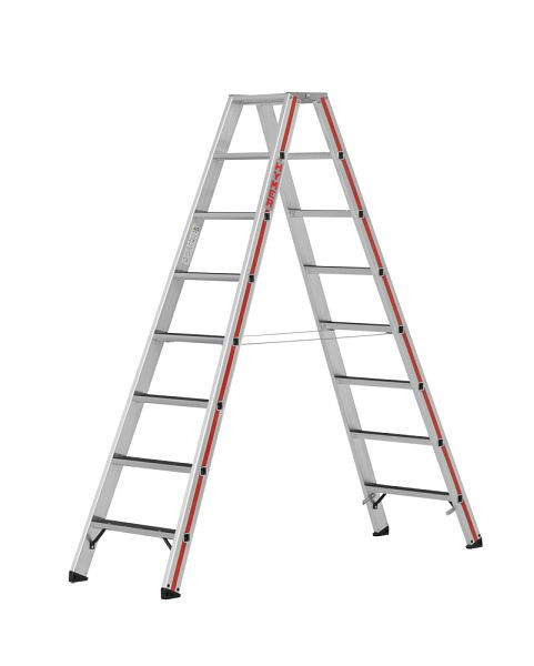 HYMER Stufenstehleiter R13, beidseitig begehbar, 2x8 Stufen, Länge 2,05 m, 862416