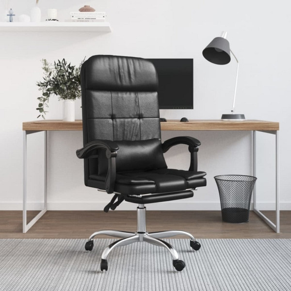 vidaXL Bürostuhl mit Massagefunktion Schwarz Kunstleder, 349707