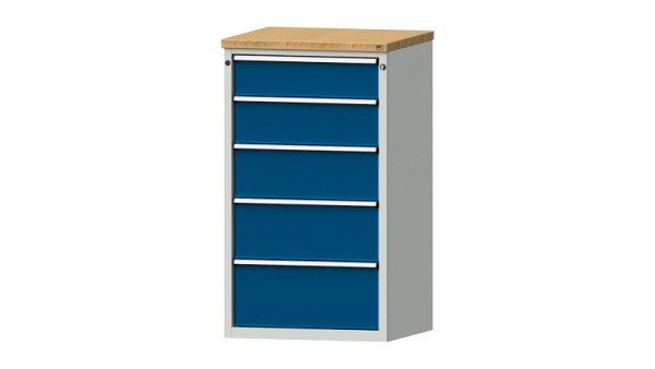 ANKE Werkbänke Schubladenschrank, Modell 4007 V, 765 x 700 x 1320 mm, RAL 7035/5010, BMP 40 mm, 611.113