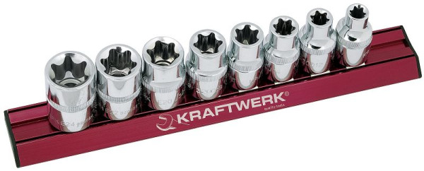 Kraftwerk MagAlu E-TorxStecknuss-Satz 1/2" 8-teilig, 320099