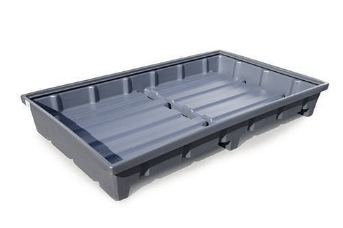 DENIOS Regalwanne Typ RWP 22.5 aus Polyethylen (PE), für Regale mit Fachbreite 2200 mm, 201371