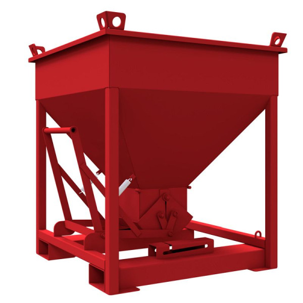 STEIN HGS Betonsilo, rot, 500 L, Rubinrot (RAL 3003), Stahl, 80503.0006