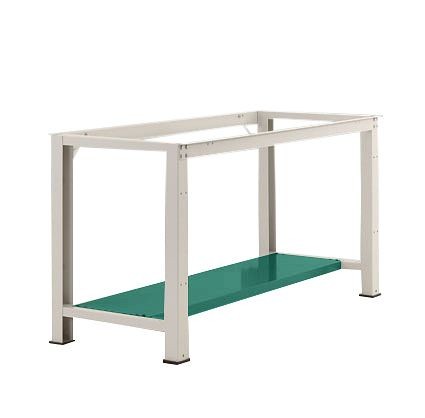 Manuflex Zwischenboden für PROFI Standard Reihenwerkbänke BxT 1750 x 700 mm, BxTxH = 1688 x 370 x 50 mm, Graugrün, ZB3613.0001