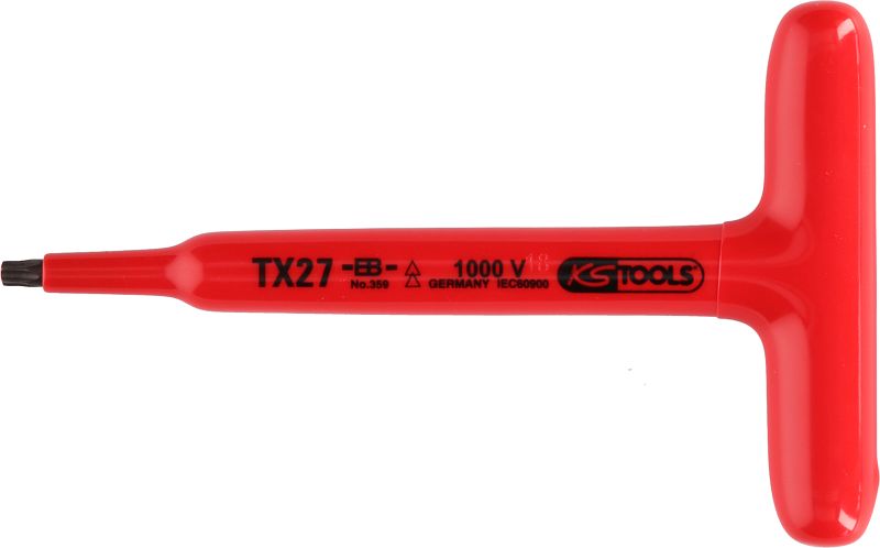 KS Tools 117.1684 Isolierter Stiftschlüssel - T-Griff 6x200mm Chrom Vanadium