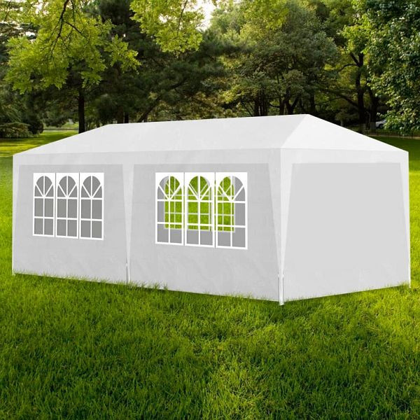 vidaXL Partyzelt 3x6 m Weiß, 90336
