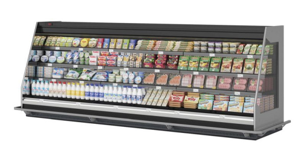 NordCap Wandkühlregal EURO BARBADOS 2.0 710-1520 HF300 1250 M1, für Take-Away Kühlprodukte und Getränkekühlung, zentralgekühlt, 454300710152012501