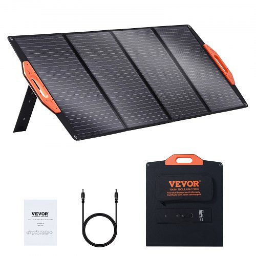 VEVOR 120W Solarpanel faltbar 12V monokristallinen 6,66A Umwandlungsrate von 23% Inkl. 2x USB-Schnellladeanschlüsse (QC3.0), BXSDJTYNBDJ1XB2URV9