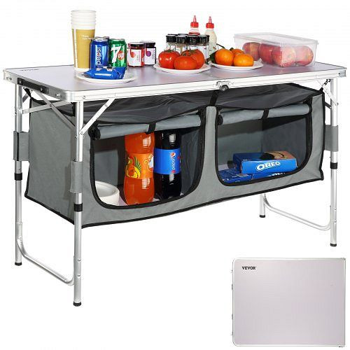VEVOR Campingküche inkl.Tragetasche Campingschrank Einstellbar Campingschrank, CWJKYDCFHSHSB10K7V0