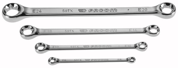 Facom Doppelringschlüssel gerade Torx, 4-teilig, 59TX.J4
