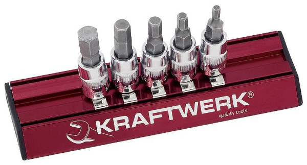 Kraftwerk 5-tlg Sechskant-Bit-Steckschlüssel-Satz Zollmaße MAGALU 1/4", 106599