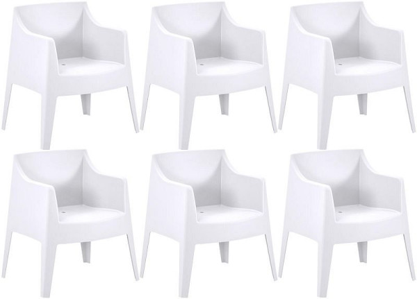 CLP 6er Set Stühle Bartal, weiß, 327751, 4255716382681